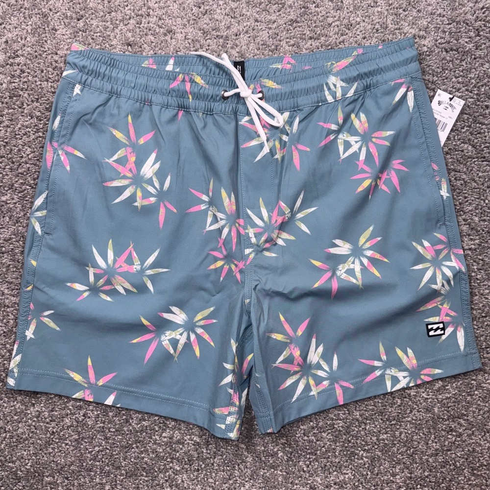 Billabong Offshore Trunk 17 Mens Tropical Stretch Board Shorts Blue Large NEW - Picture 2 of 10